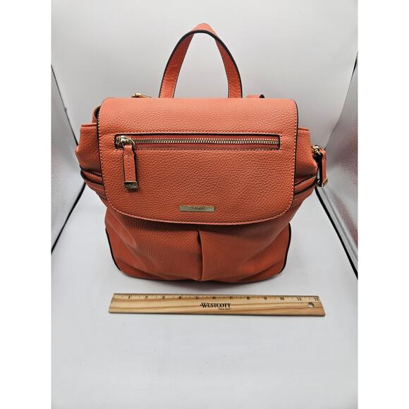 Simply Noelle Women's Orange Backpack Purse Top Handle‎ Pockets Storage - Picture 9 of 11